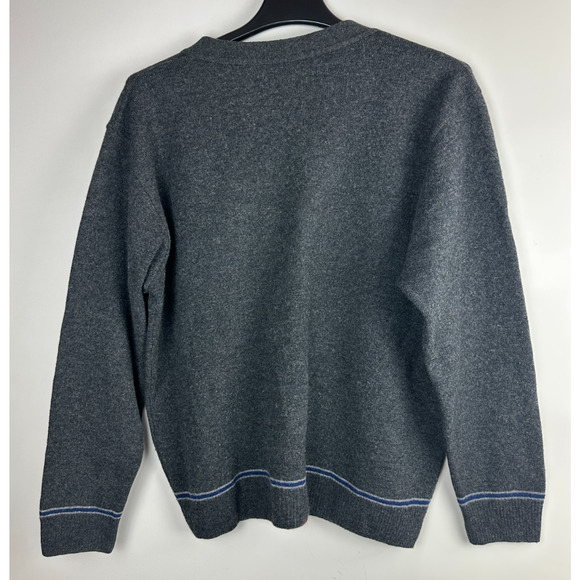 Harry Potter Wizarding World Cardigan Sweater Ravenclaw Lambswool Charcoal Gray - Picture 6 of 13